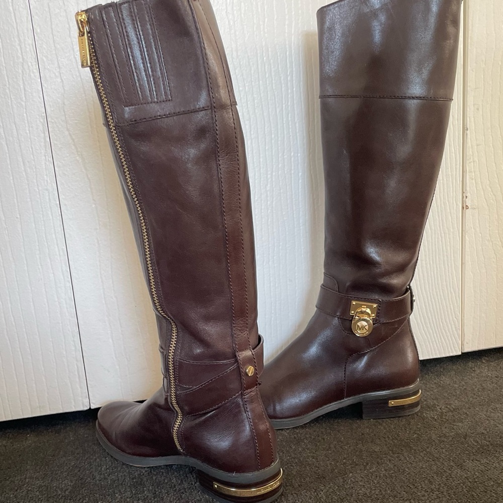 MICHAEL Michael Kors Hamilton Tall Brown Riding Boot - Picture 8 of 11